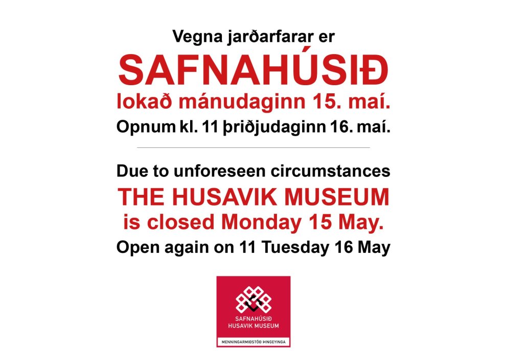 Lokað 15. maí í Safnahúsinu