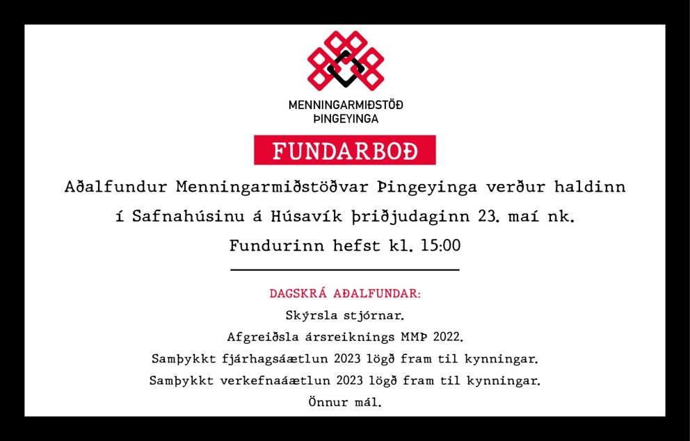Aðalfundur MMÞ á morgun 23. maí 2023