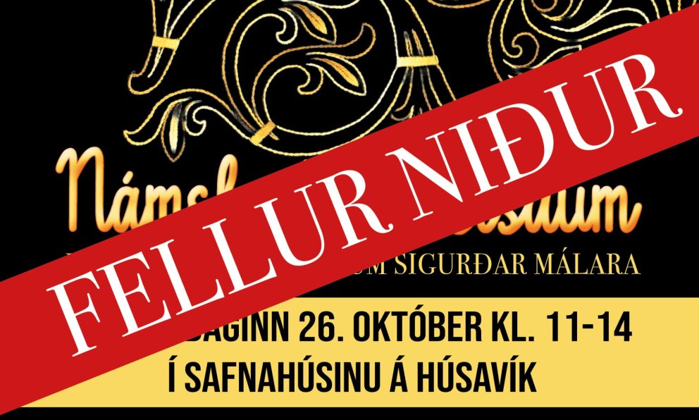 Námskeið í listsaum fellur niður
