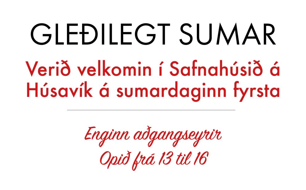 Sumardagurinn fyrsti í Safnahúsinu
