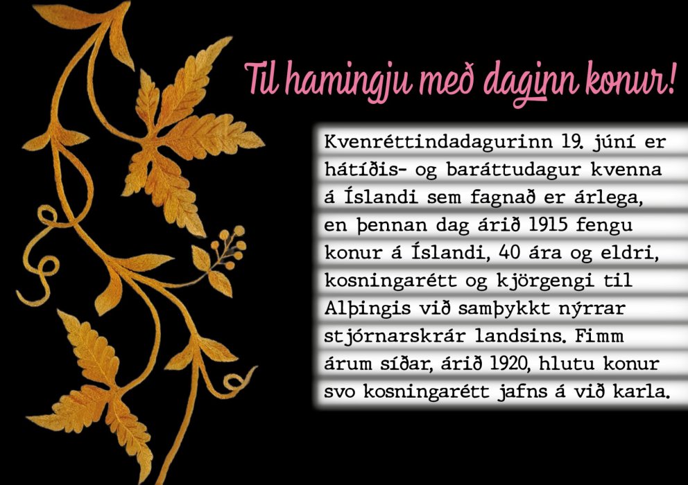 Til hamingju með daginn konur!