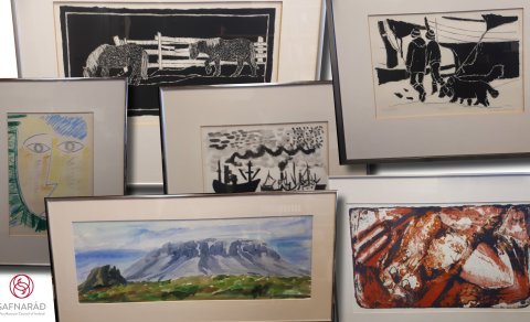 Áfram streyma myndlistarverk til okkar í Safnahúsið