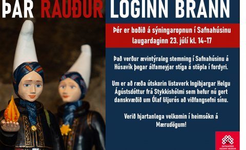 Þar rauður loginn brann