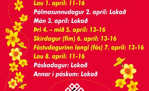 Opnunartími um páska 2023